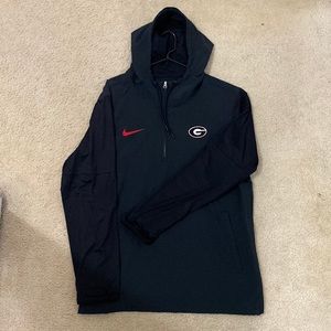 NIKE MEN'S LONG-SLEEVE WOVEN PLAYER JACKET GEORGIA BULLDOGS